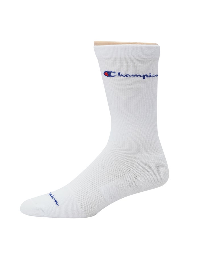 Champion Herre Sokker Hvide - Graduated Compression Crew 3-Pairs - Danmark OME-325078